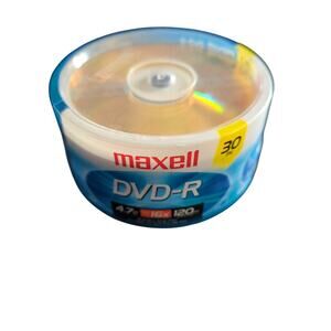 Maxell DVD-R Spindle of 30 16X Write Speed 4.7 GB NEW